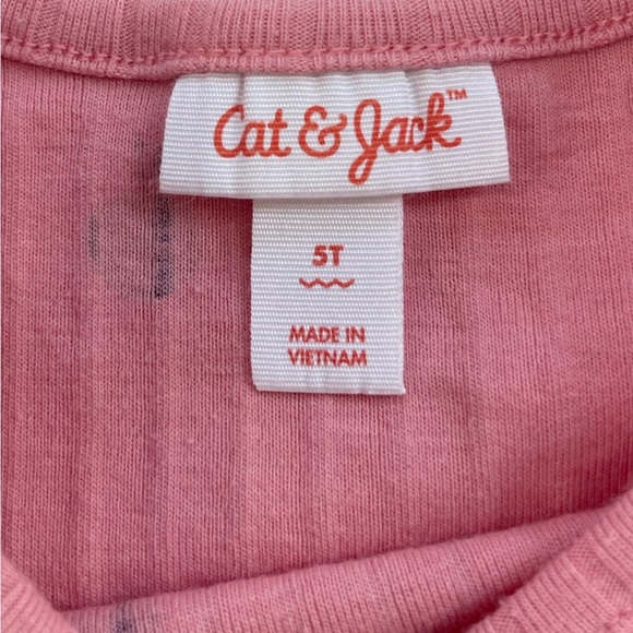 Cat & Jack Ribbed Apple Long Sleeve Top 5t - Picture 4 of 7